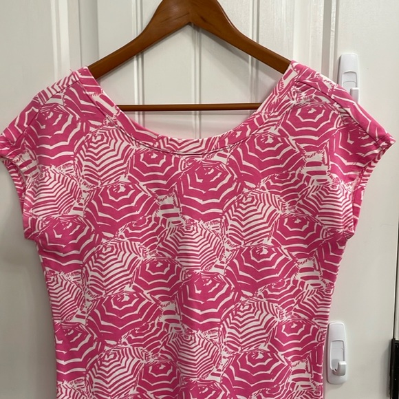 🌸LILLY PULITZER pink and white patterned dress.  S - Picture 2 of 6